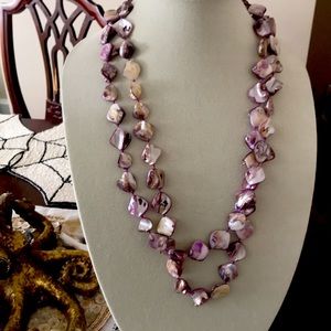 Natural tinted Mother of Pearl shell Necklace